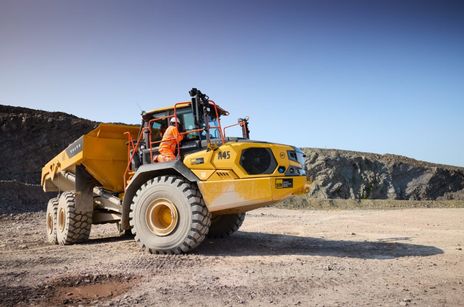 A new generation Volvo A45 articulated hauler from the SER fleet