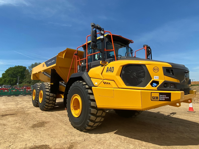 One of the several new generation Volvo A40 articulated haulers joining the Stevens Equipment Rental fleet