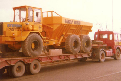 A Moxy D16B articulated hauler from the 1970s