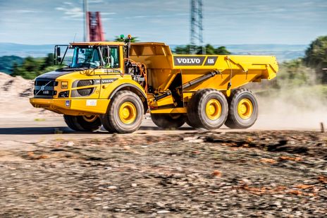 SER Volvo A30G articulated dumptruck in action on site.