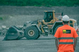 An SER employee in high-vis work wear