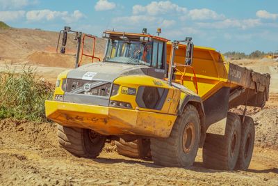 An SER Volvo A60H articulated dumptruck in action