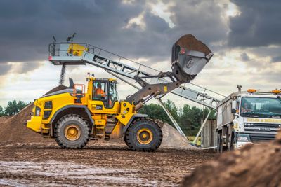 An SER Volvo L150H loading shovel in action