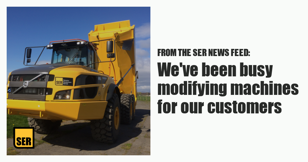 We've been busy modifying machines for our customers